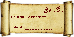 Csutak Bernadett névjegykártya