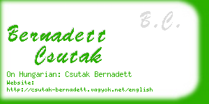 bernadett csutak business card